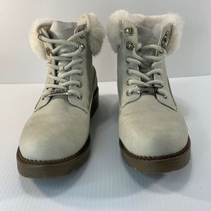 Espirit Women's Off White Short Boot, Size 8 1/2